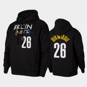 Men's Spencer Dinwiddie #26 Black City Brooklyn Nets Edition 2020-21 Pullover Hoodies 904995-581