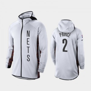 Men's Taurean Prince #2 Brooklyn Nets 2019-20 Showtime Full-Zip Earned Edition White Hoodies 269615-608