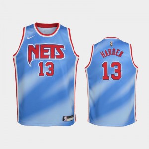 Youth James Harden #13 2020-21 Brooklyn Nets Hardwood Classics Blue Jersey 694635-322