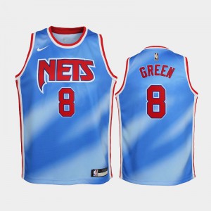 Youth Jeff Green #8 Hardwood Classics 2020-21 Brooklyn Nets Blue Jersey 182444-434