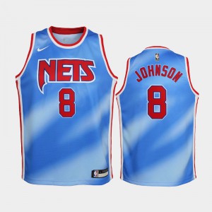 Youth Tyler Johnson #8 Brooklyn Nets Hardwood Classics 2020-21 Blue Jerseys 310148-451