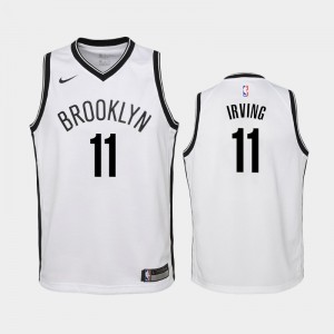 Youth(Kids) Kyrie Irving #11 Brooklyn Nets Association White Jersey 225225-181