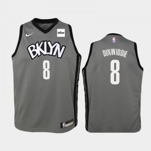 Youth Spencer Dinwiddie #8 Gray Statement Brooklyn Nets Jersey 755744-155